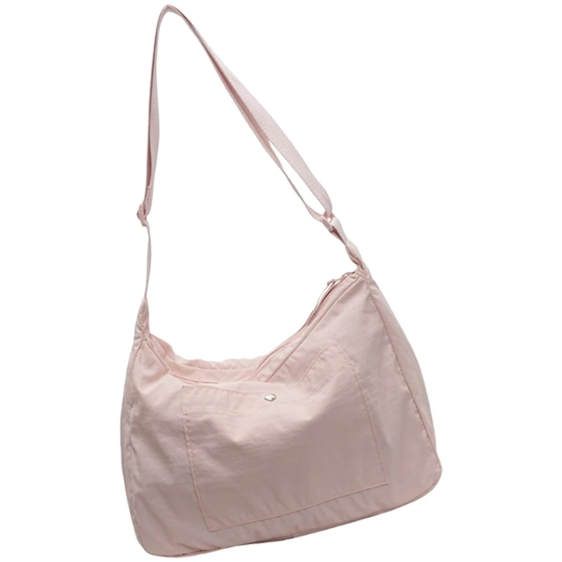 Bolso tipo cartera nailon para mujer con bolsillos, bolso cruzado informal para trabajo y viajes E74B