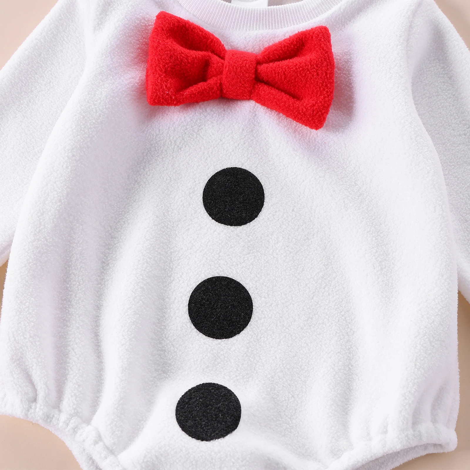 BeQeuewll Cute Snowman neonate ragazzi pagliaccetti inverno caldo neonato vestiti di natale manica lunga body bambino con cappello