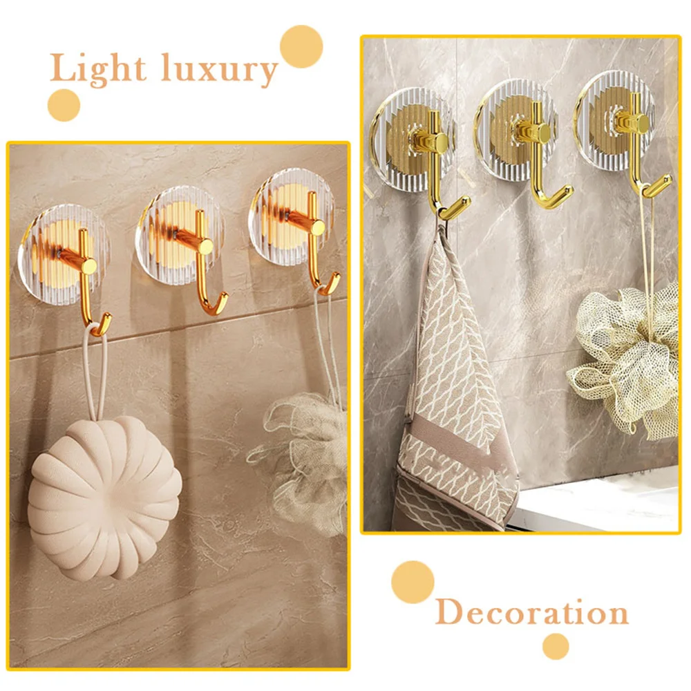 Acrylic Hook For Bathroom Self-adhesive Hooks Bath Towel Holder Wall Hanger Hooks Key Holder On The Wall Bathroom Accessories