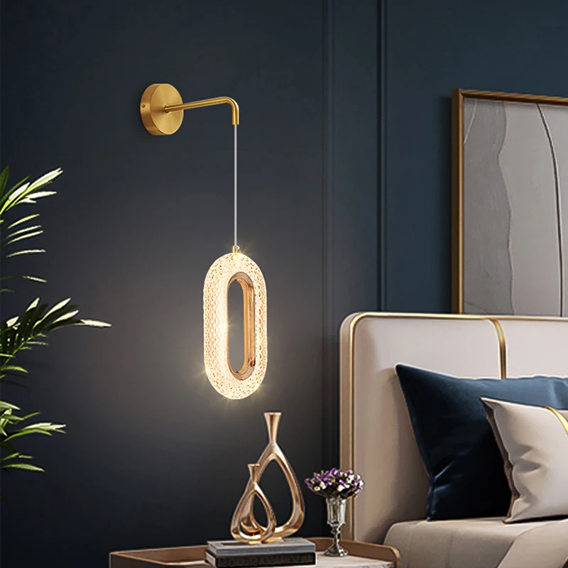 Modern Minimalist Living Room Wall Lamp Nordic Personality Sofa TV Background Lamp Bedroom Hotel Restaruant Lighting Fixture