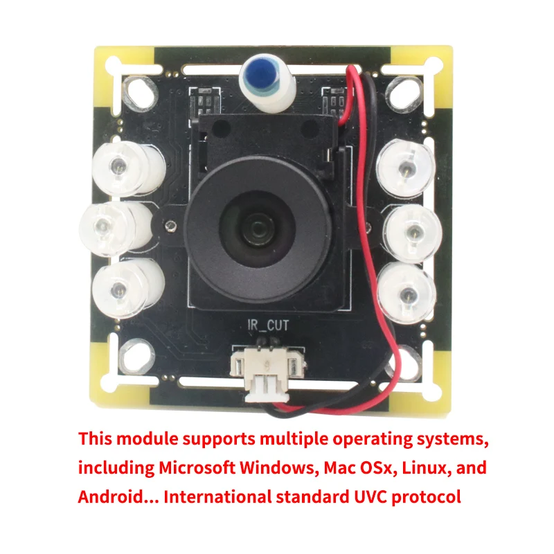 Modulo telecamera ad alta definizione da 2 milioni Chip OV4689 senza driver USB con supporto IR-CUT per zoom 4x, protocollo UVC standard