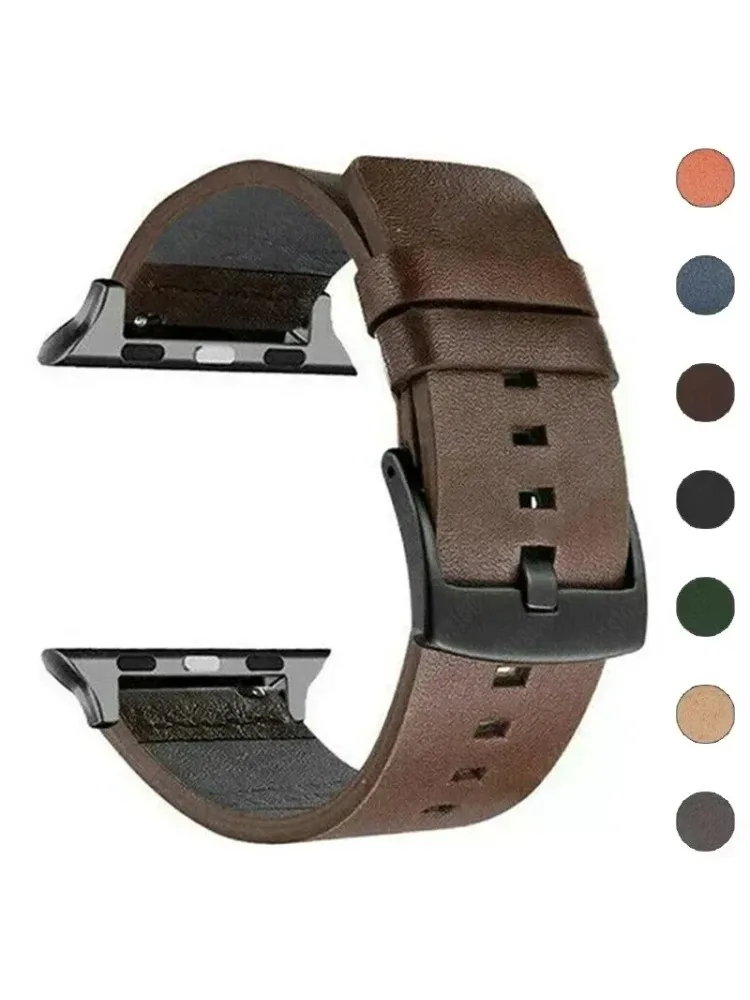 Lederarmband Uhrenband 46mm 45mm 44mm 49 41 40 42 38mm Armband Correa Armband iWatch Series Ultra 10 9 5 6 SE 7 8