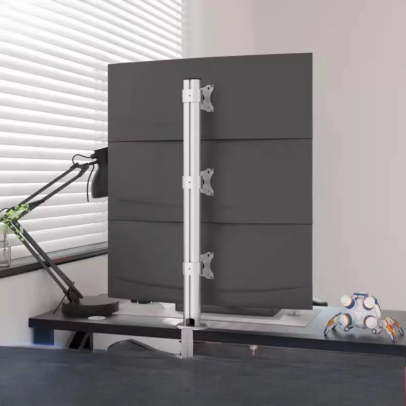 

Three-screen monitor bracket, clamping-mounted aluminum alloy bracket AL312