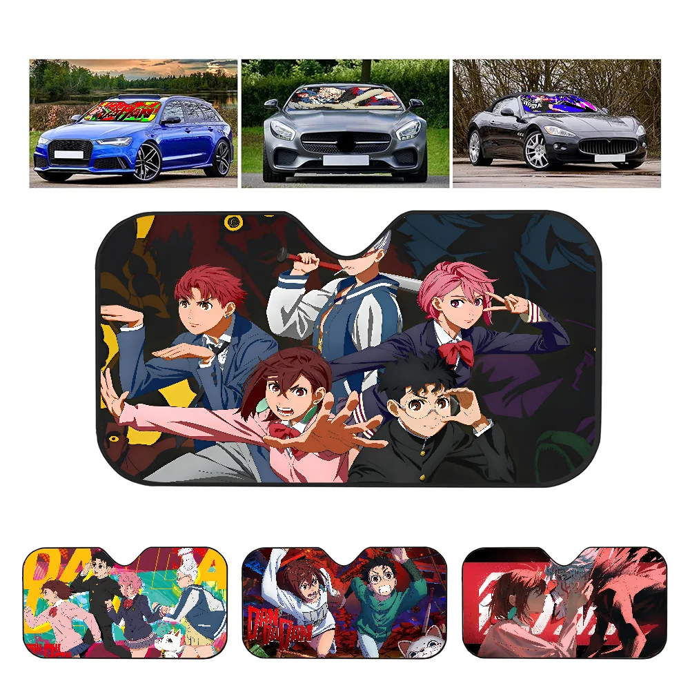 Anime D-dandadan Car Window Sun Shade Windshield Anti-UV Protection Front Rear Windshield Block Cover Visor Accessories