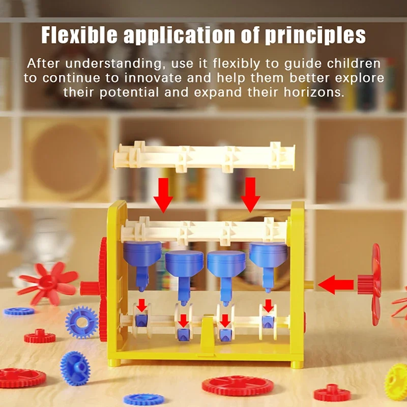

1 комплект, набор для научных экспериментов, модель двигателя, игрушка, детские механические игрушки, технология, изобретение, просветление, сборка, игрушка в подарок