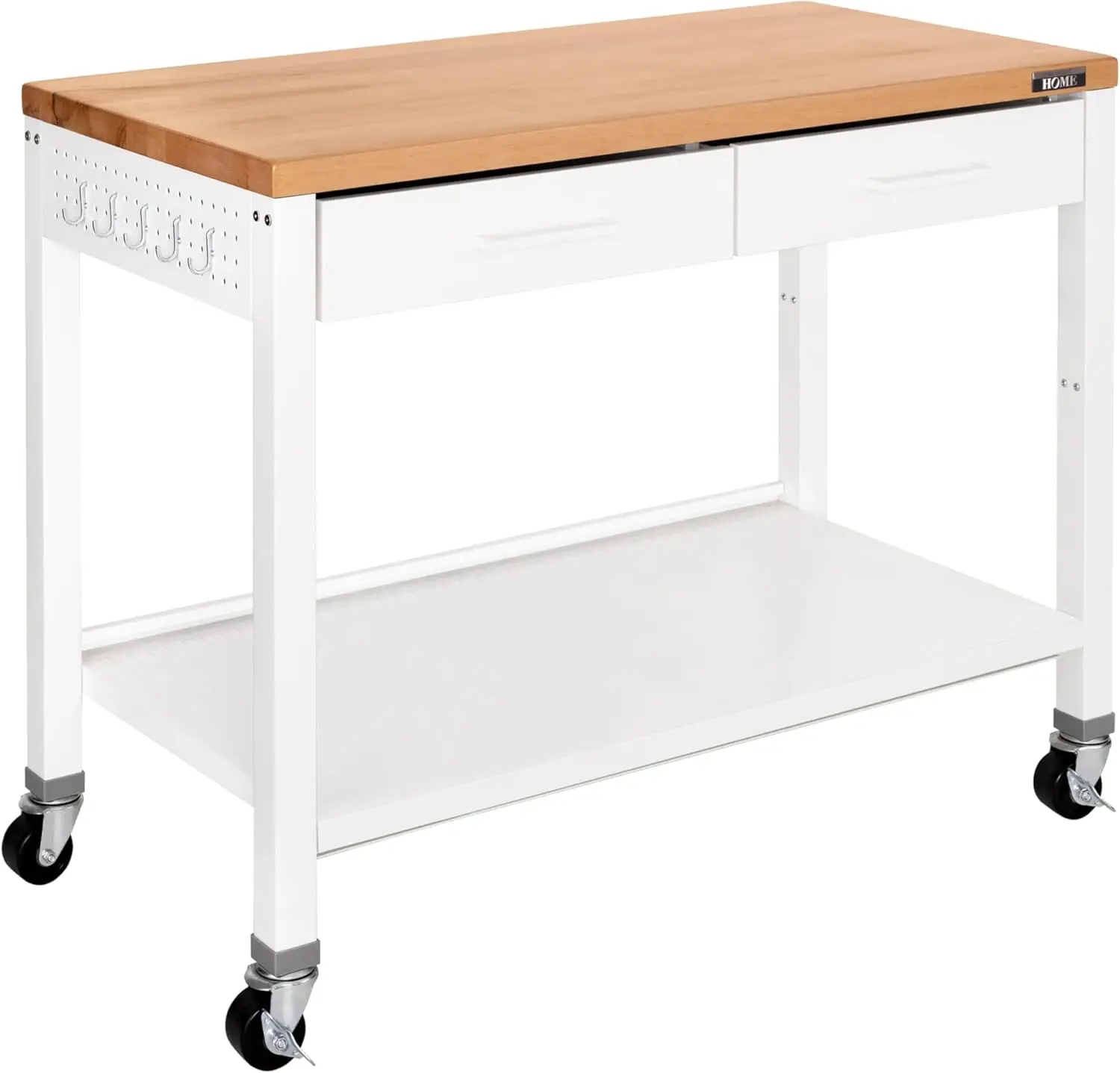 Seville Classics Commercial Work Table Island Utility Cart Prep Station for Restaurant, Kitchen, Warehouse, Garage, Hotel, Home