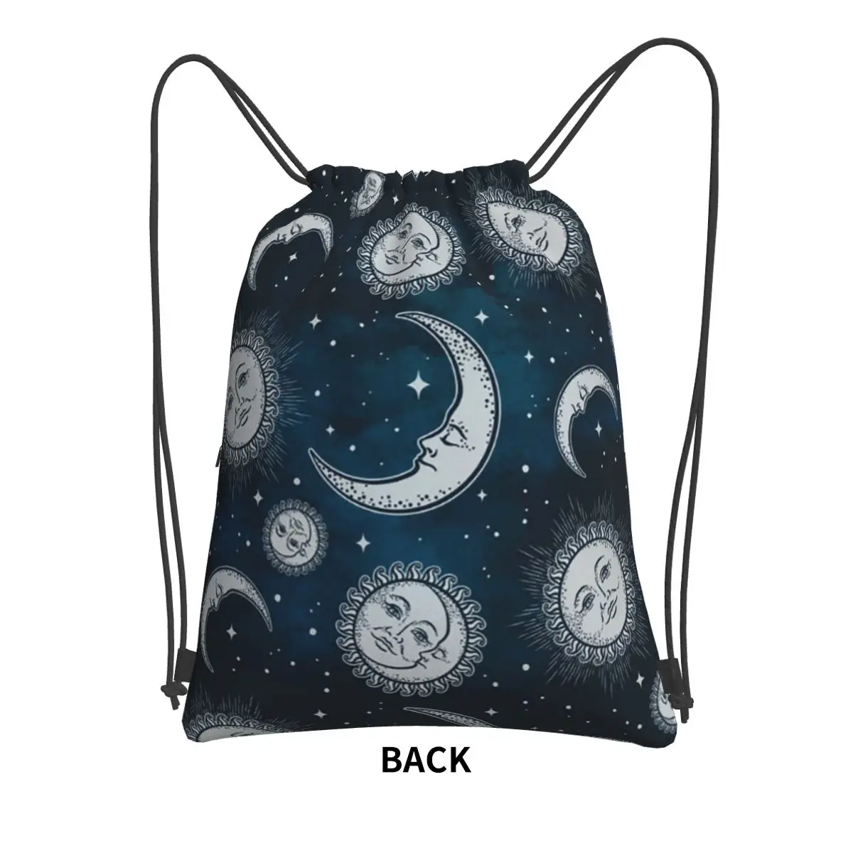 Celestial Mystic Esoteric Magic Sun Moon Backpacks Multi-function Drawstring Bags Sundries Bag Book Bags for Man Woman School