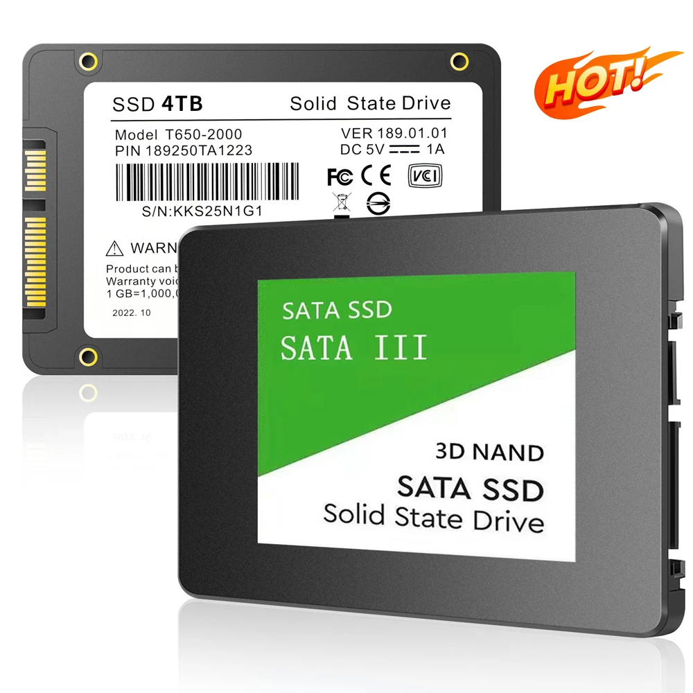 Upgraded High Speed SSD Drive HDD 2.5 Hard Disk SSD 1TB 2TB 4TB HD SATA Disk Internal Hard Drive For Laptop SSD Notebook