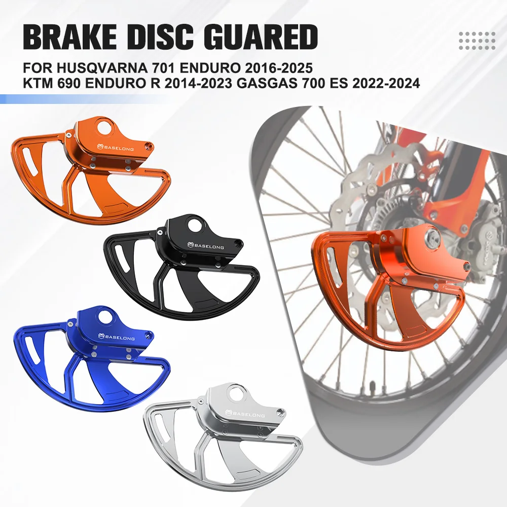 

For 690 Enduro R 2014-2024 Husqvarna 701 Supermoto Enduro Motorcycle Front Brake Disc Guard Protector GasGas 700ES 2022-2025