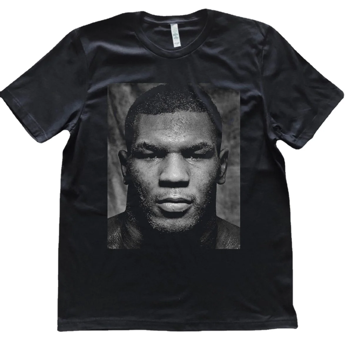 Young Boxing Champion Mike Tyson Portrait Printed Fans T-Shirt. Summer Cotton Short Sleeve O-Neck Mens T Shirt New S-3XL