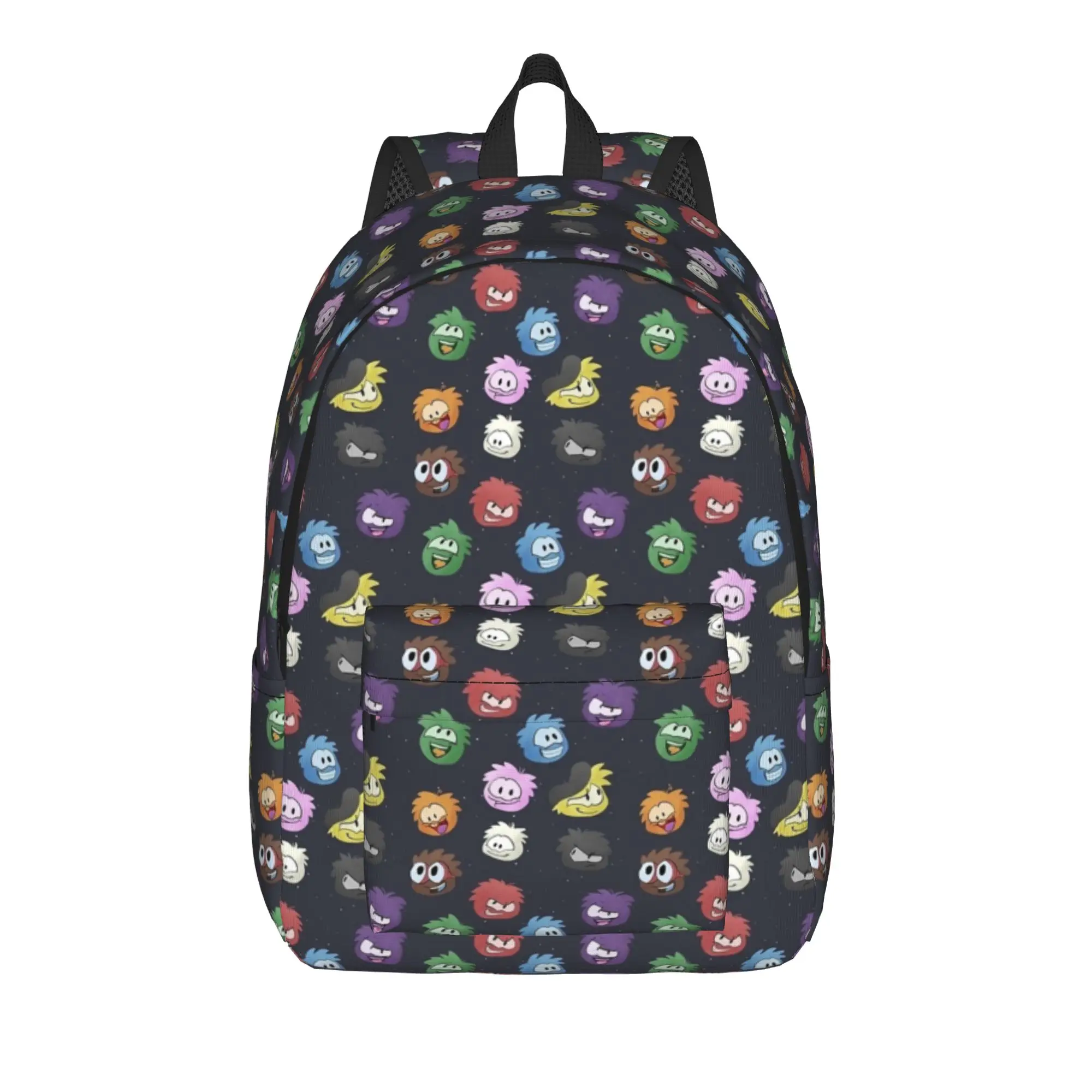 Club Penguin Puffle Pattern  Backpack for Men Women Fashion Student Hiking Travel Daypack  College Shoulder Bag with Pocket