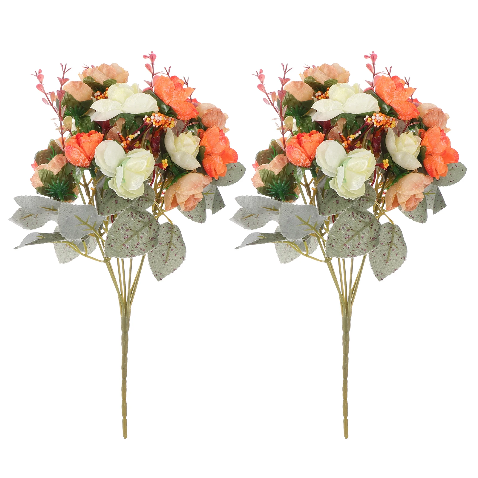

2pcs Realistic Wedding Home Decor Bouquet Spring Stems Blooming Fake Flower Simulated Rose Decor Stylish nament