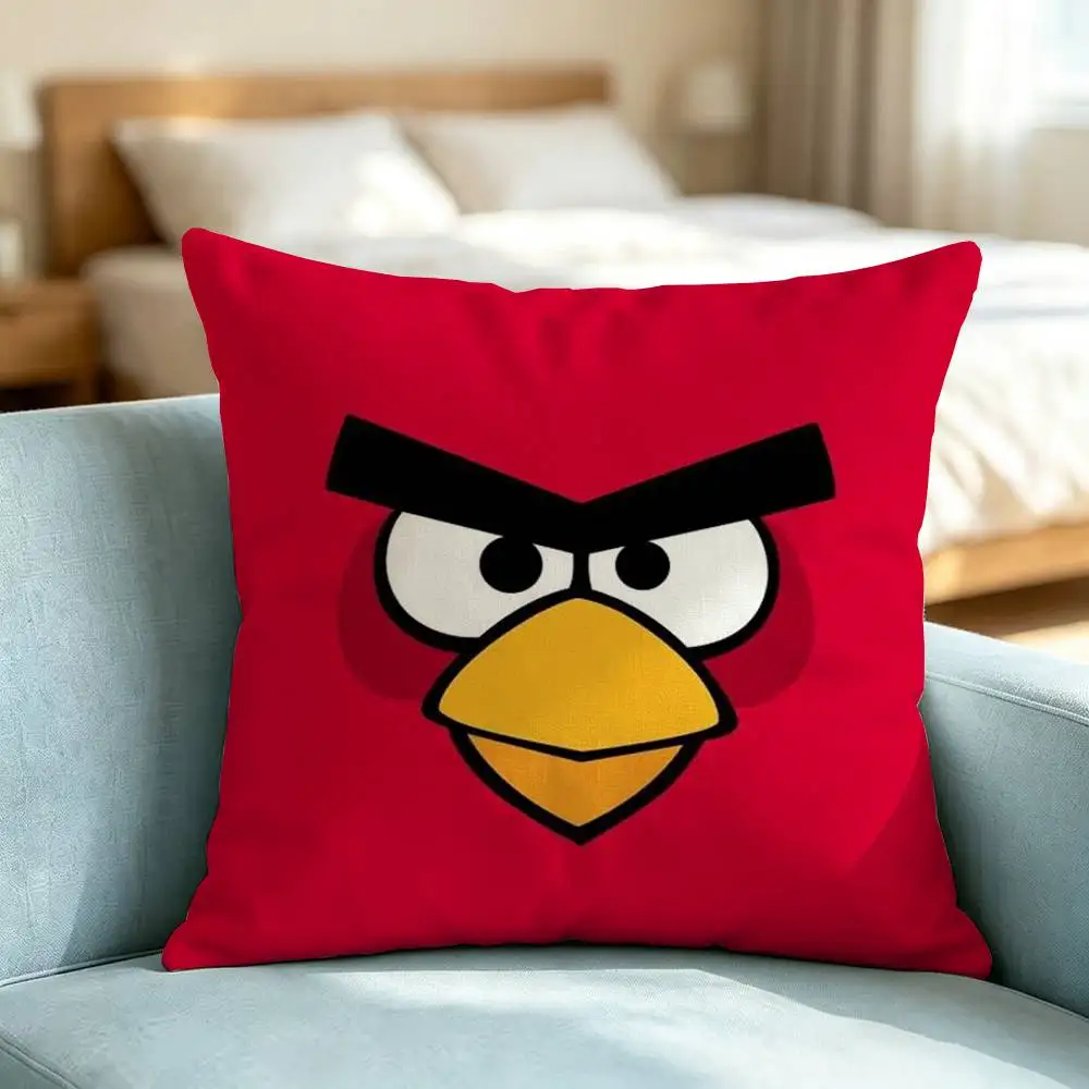 Angry Birds World-D Game  Square Double-Sided printed Pillow Case Bedroom Bedside Pillow Sofa Cushion Cover Gift