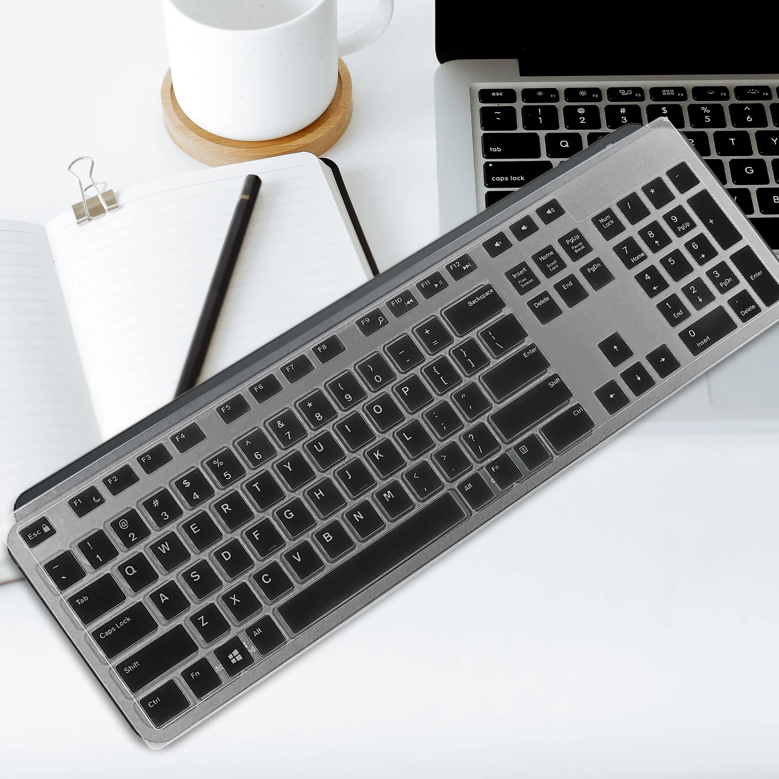 

1Pcs Keyboard Protector Silicone Ultra Thin Heat Cold Resistant Cover Compatible Kb216 Km636 Wired Wireless Us Layout Dust