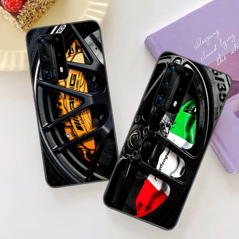 Caso Germany Sport Car Hub Guscio Soft Clear Phone Case For Huawei P30 Lite P10 P20 P40 P50 Pro Mate 40 Pro 30 20 10 Lite Cover