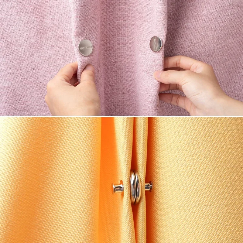 8 Pairs Curtain Magnets Closure, Curtain Weights Magnets Clips with Tack, Drapery Magnetic Holder Buckle to Hold Curtains Closed