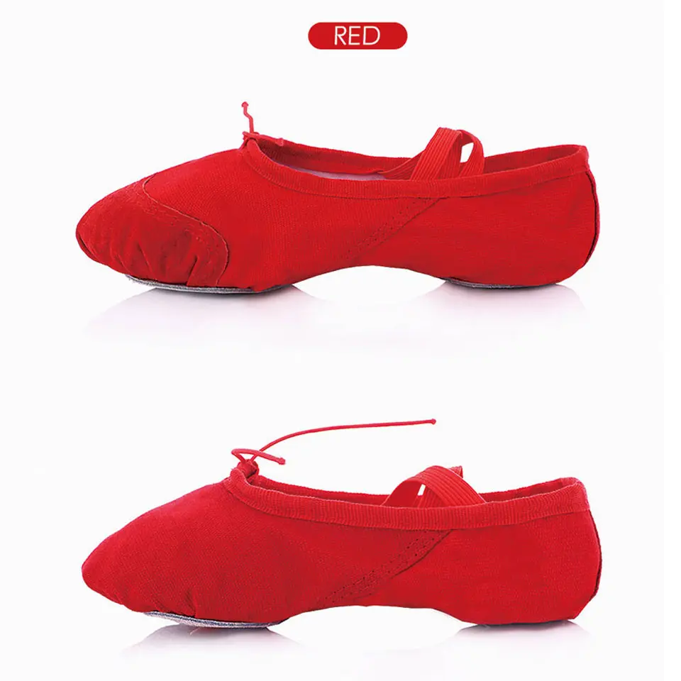 5 pares de ballet sapatos de dança feminino ballet chinelos de dança crianças da mulher pointe sapatos de dança meninas red ballet flats 24-45