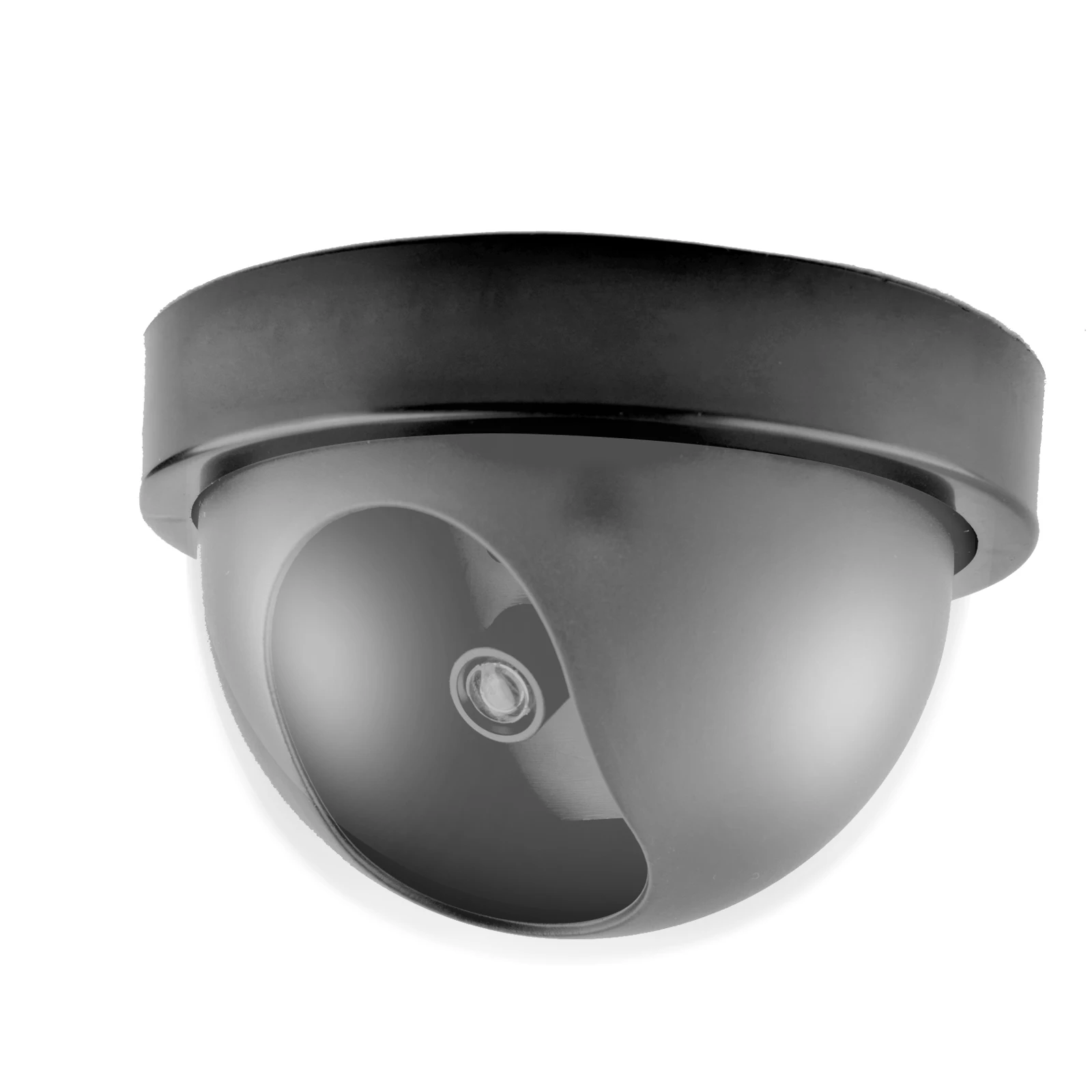 Telecamera finta con luce rossa a LED a batteria per interni ed esterni finta cupola fittizia telecamera CCTV telecamera di sicurezza per la sorveglianza domestica