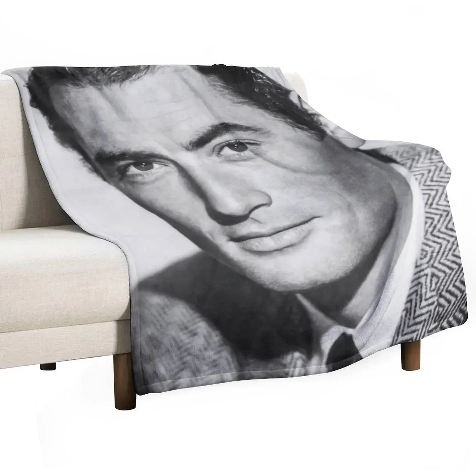 Gregory Peck Throw Blanket Soft Big Hairy Plaid on the sofa decorative Blankets