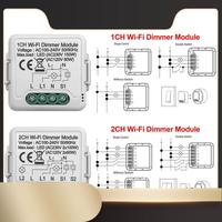 Tuya Wifi Smart Dimmer Switch Module 10A Support 2 Way Control 1 Gang Compatible For Google Home Alexa Smart Life App Durable-N3