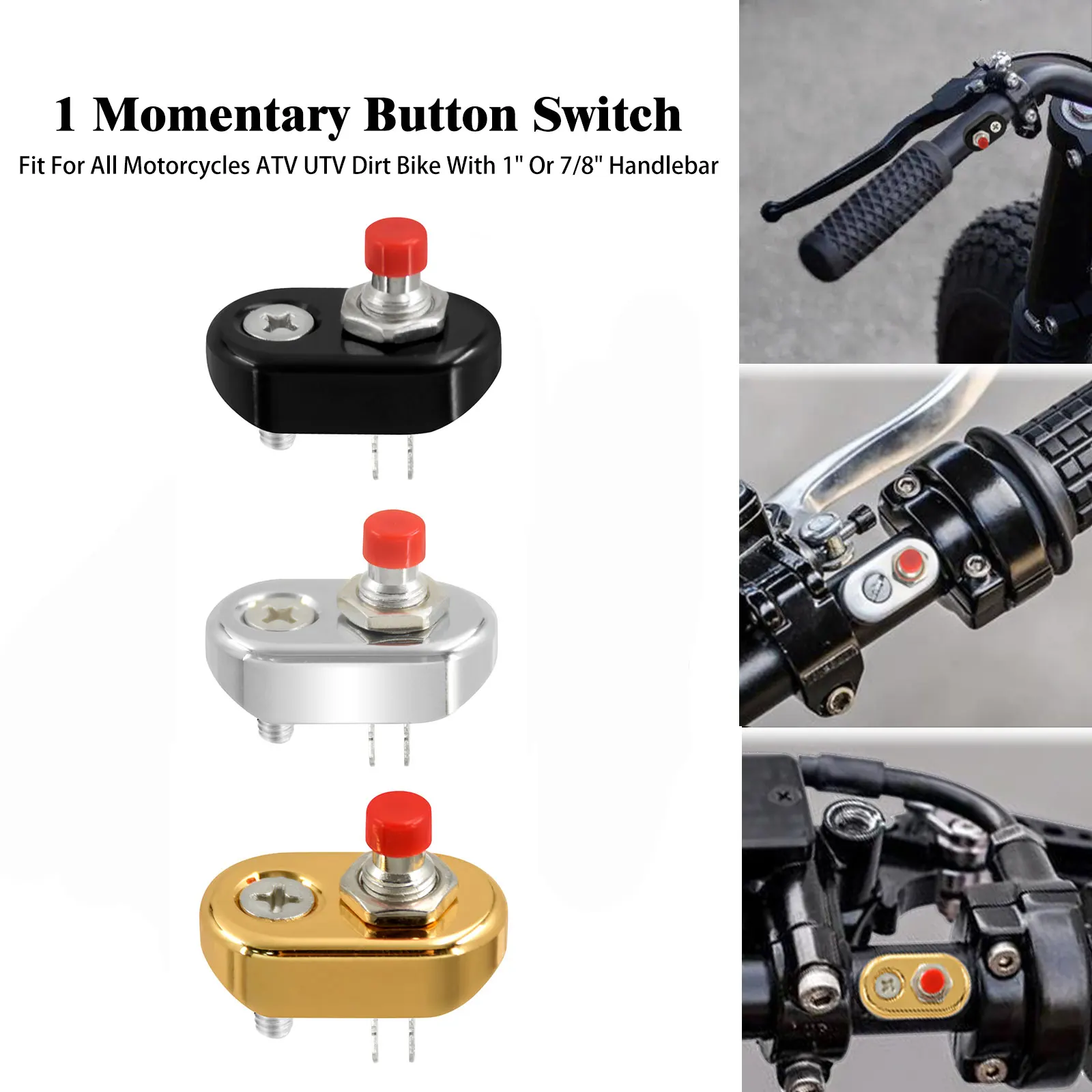 

Universal Motorcycle 7/8" 1" Handlebar Mini Switch Block Push Button Toggle Switch For Harley Touring Cafe Racer Bobber Chopper