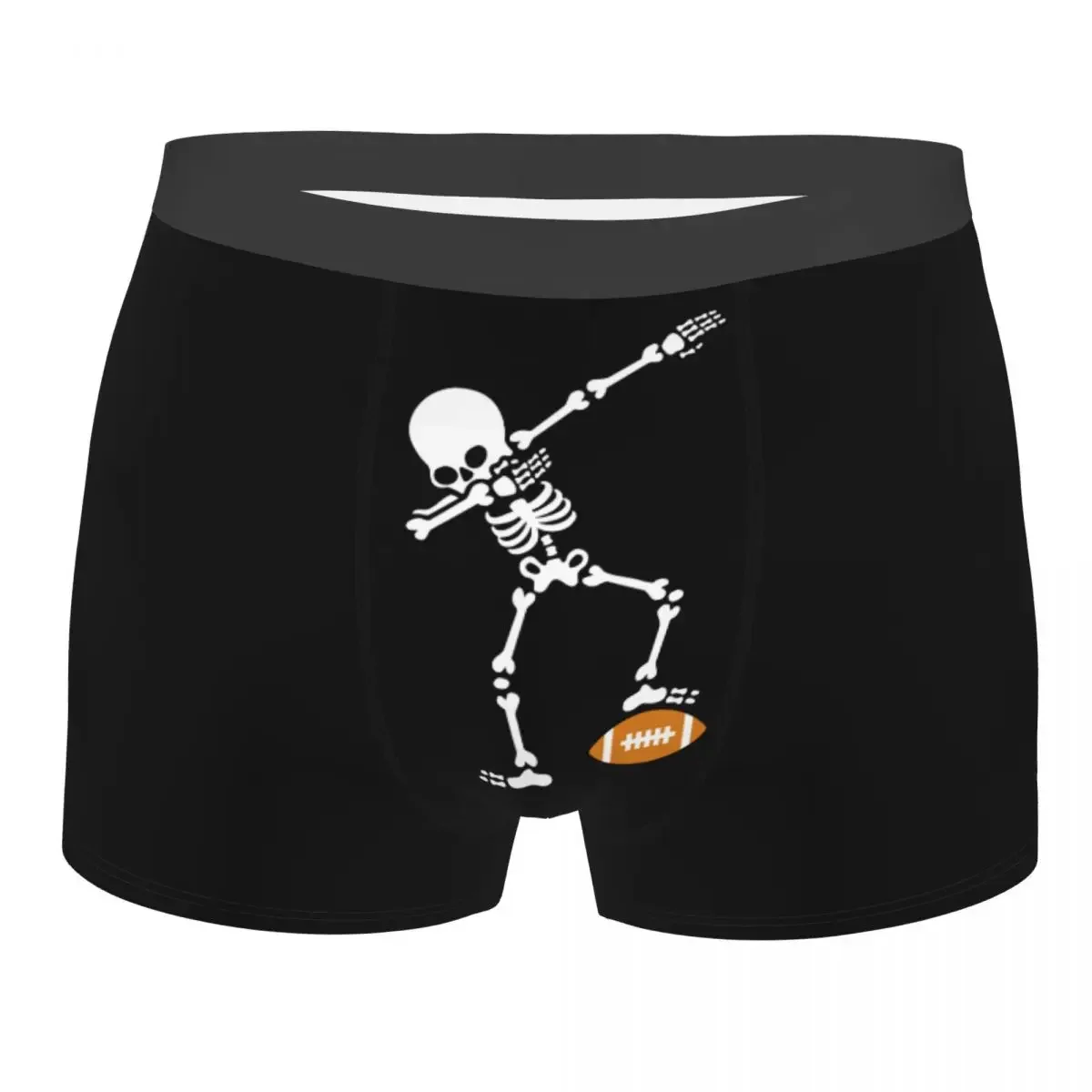 Men Boxer Briefs Shorts Panties Dab Dabbing Skeleton Rugby American Football Breathable Underwear Male Hot Plus Size Underpants