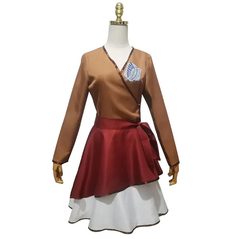 Attack On Titan Cosplay Costumes Mikasa Levi Ackerman Dress Girl Skirt School Uniform Shingeki No Kyojin Dresses