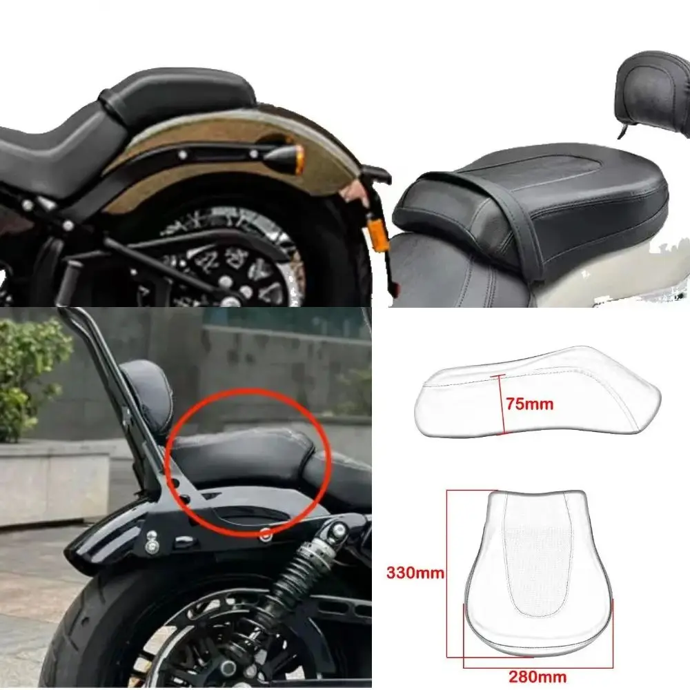 Motorcycle black Passenger Soft Tail Rear Pillion Seat For Harley Davidson Softail Fat Boy Night Train Springer 2006-2017