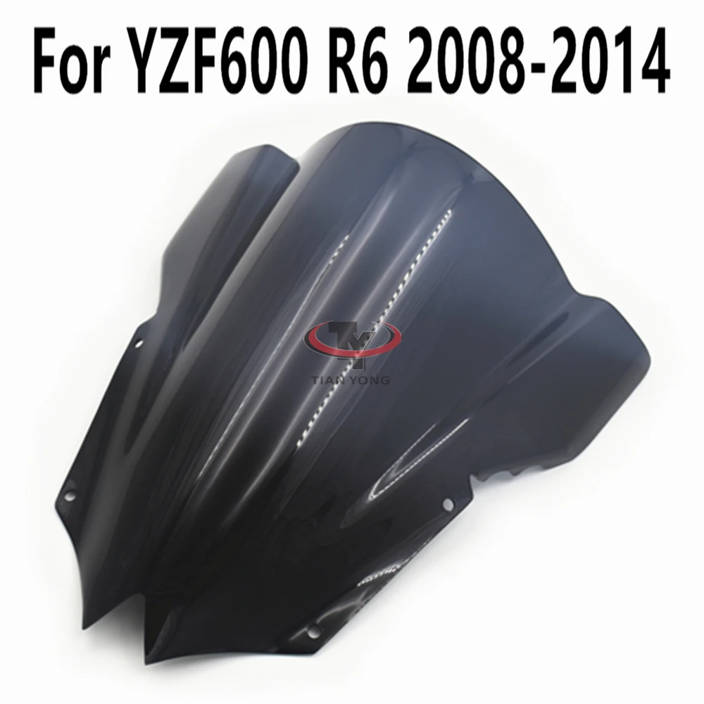 Motorcycle Windscreen Windshield Smoke Black Gradient Wind Deflectore For Yamaha YZF600 R6 2008-2009-2010-2011-2012-2013-2014