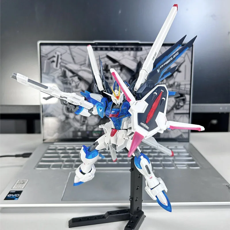 재고 있음 XFS 모델 RISING FREEDOM HG 1/144 반투명 버전 STTS-909 조립 모델 키트 액션 피규어 장난감 로봇 선물