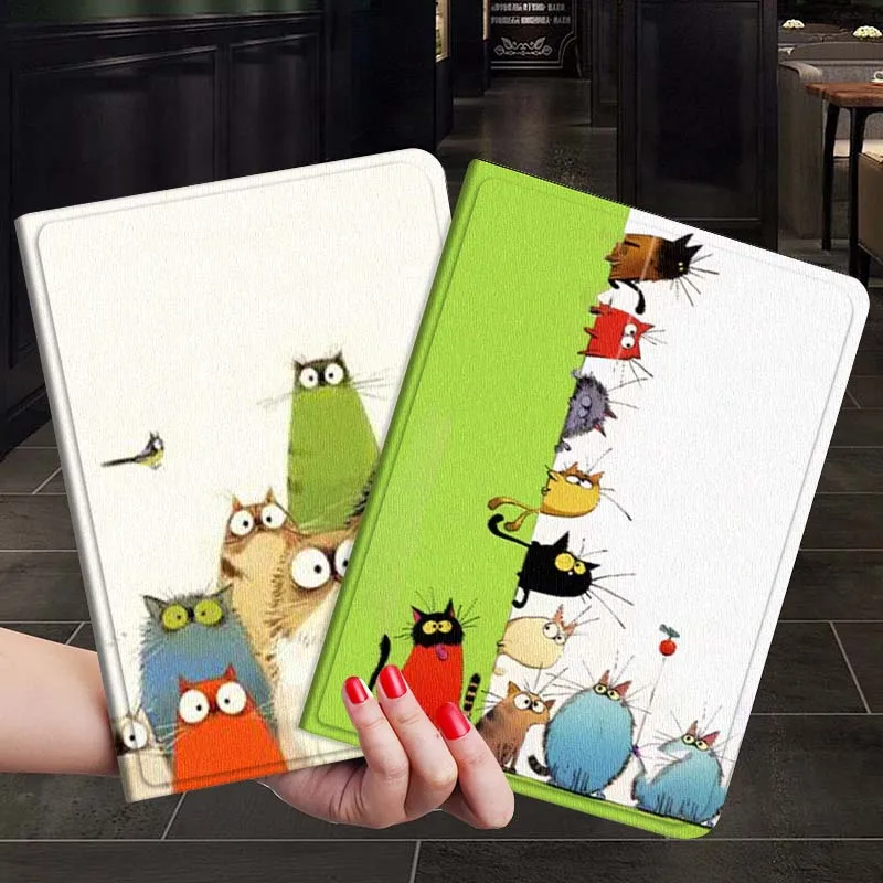 

Cute Cartoon Cat Art Gift For Xiaoxin Lenovo Tab P12 Extreme Legion Y900 Idea Pro GT 12.1 2025 Foldable Tablet Case