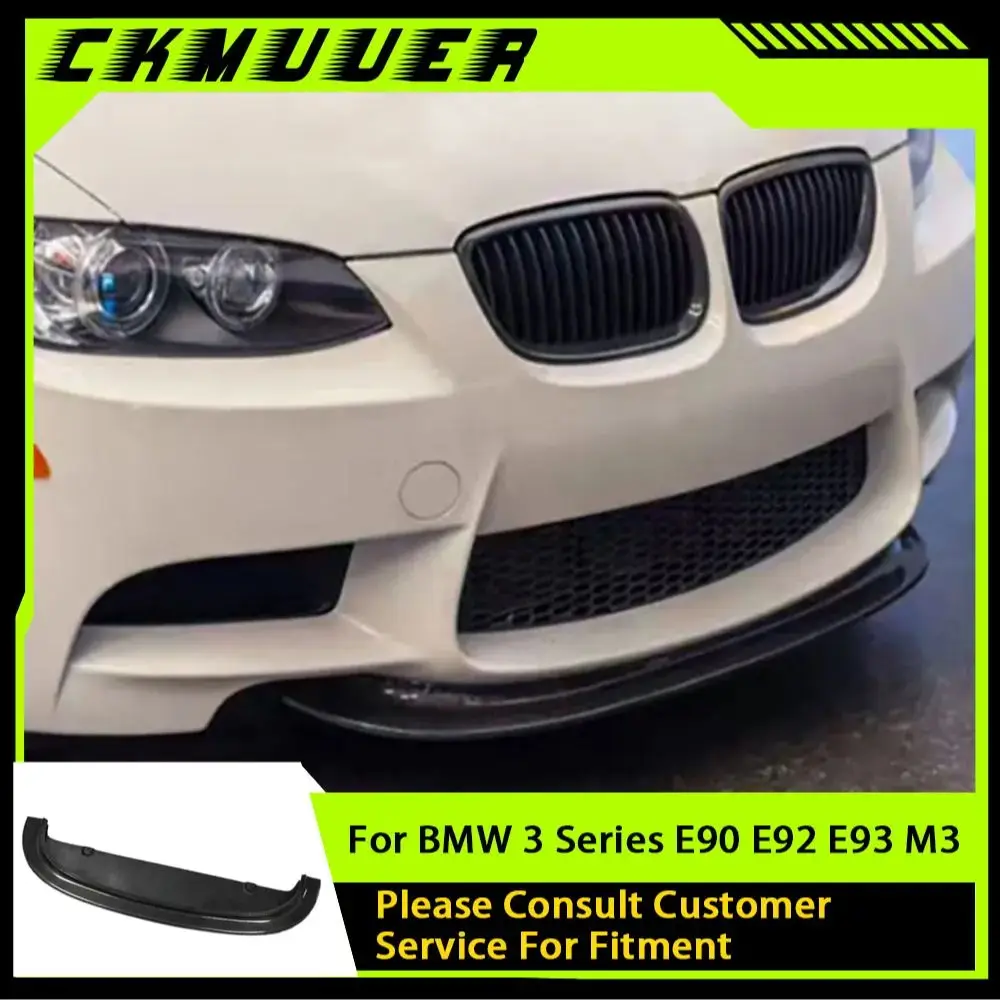 

CKMUUER Carbon Fiber For BMW 3 Series E90 E92 E93 M3 2008 - 2013 Forged Carbon Fiber Front Bumper Lip Spoiler Car Accessories