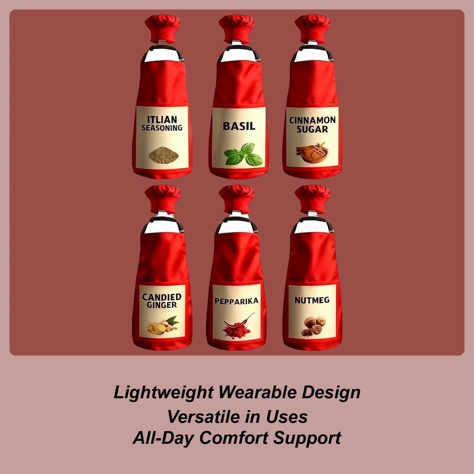 

Seasoning Costumes For Adults 6 Set Lightweight Adjustable Outfit Group Cosplay Group Halloween Costumes For Adults For Parties