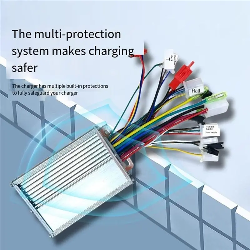 DT39 E-Bike Brushless Motor Controller, 36V/48V 350W Dual Mode Square Wave with Self-Learn Line for Electric Scooter