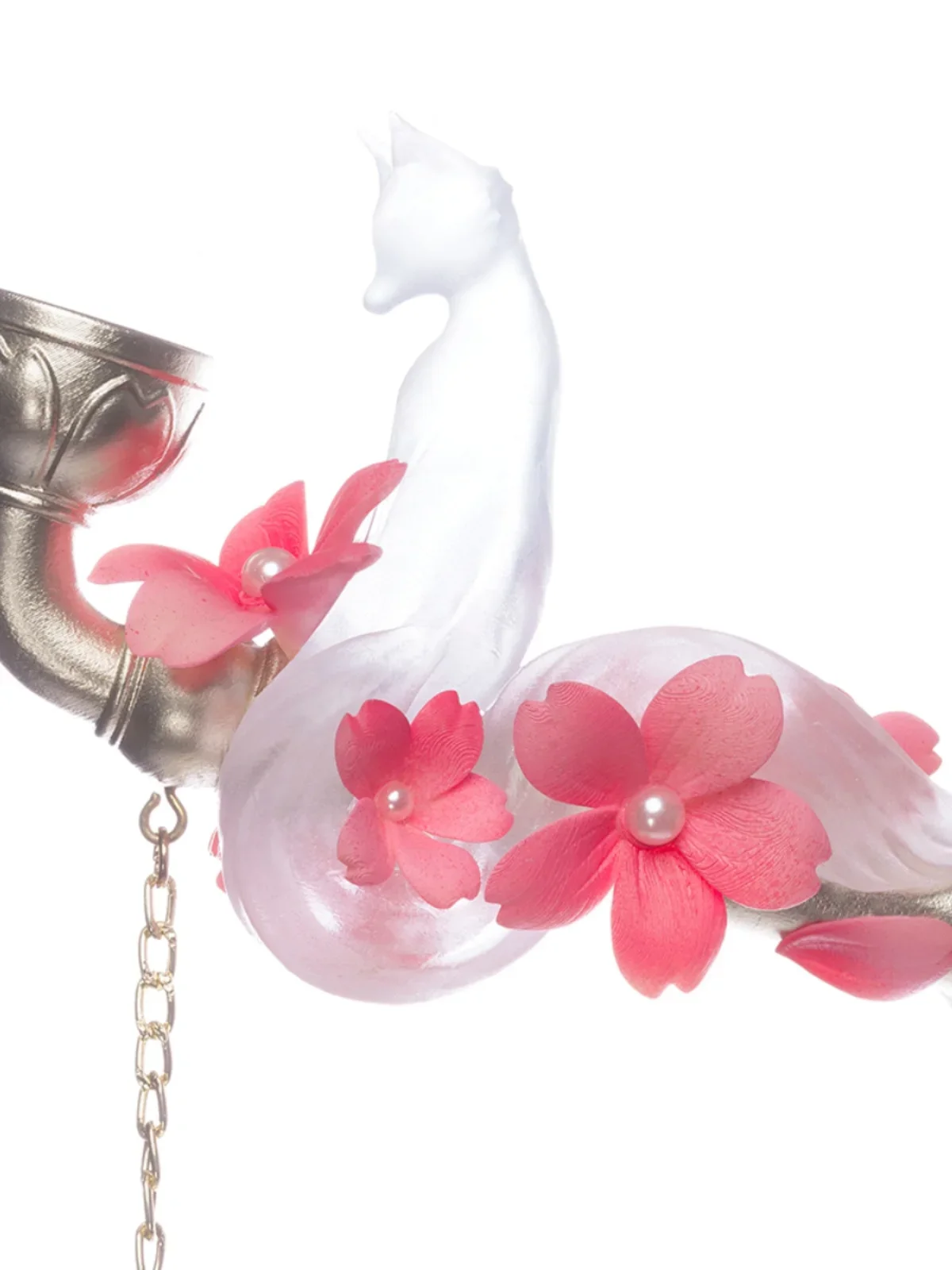 White fox pipe, small props, handmade Japanese style, Chinese style, Lolita accessories