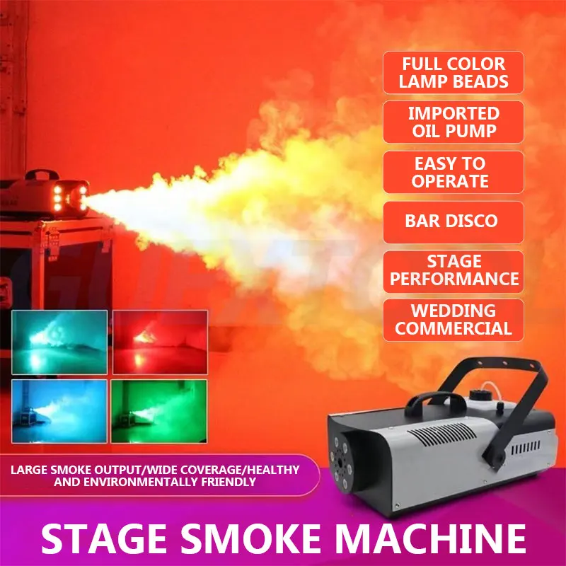 Small Portable LED Thermostat Smoke Sprayer Remote Control Stage Atmosphere Sprayer For Wedding / Bar / KTV / Performance Event