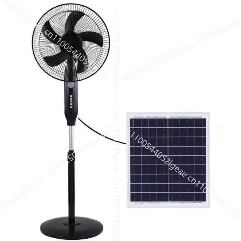 

Solar electric fan Outdoor floor-to-ceiling household charging 16-inch remote control mosquito repellent large wind fan