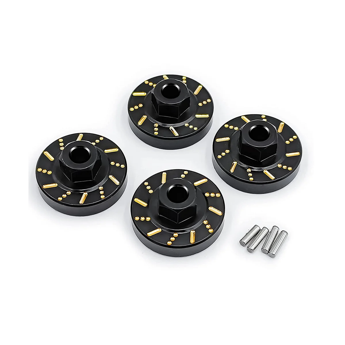 4Pcs Brass Wheel Hex Hub Adapter Axle Counterweight Brake Disc for Traxxas TRX4M 1/18 RC Crawler Car Upgrade Parts