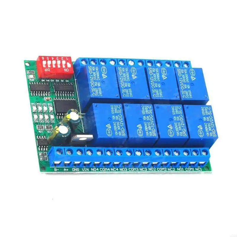 RS485 Relays Switches 32/16/8 Channel DC12V Compatibles for Modbus RTU for Industrial and Home Automation