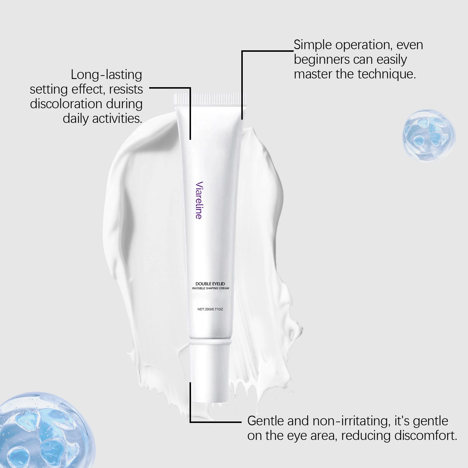 目に見えない二重まぶたクリーム - 自然な印象で目を大きく見せる、長持ちする固定スタイラー |   メイクアップツール