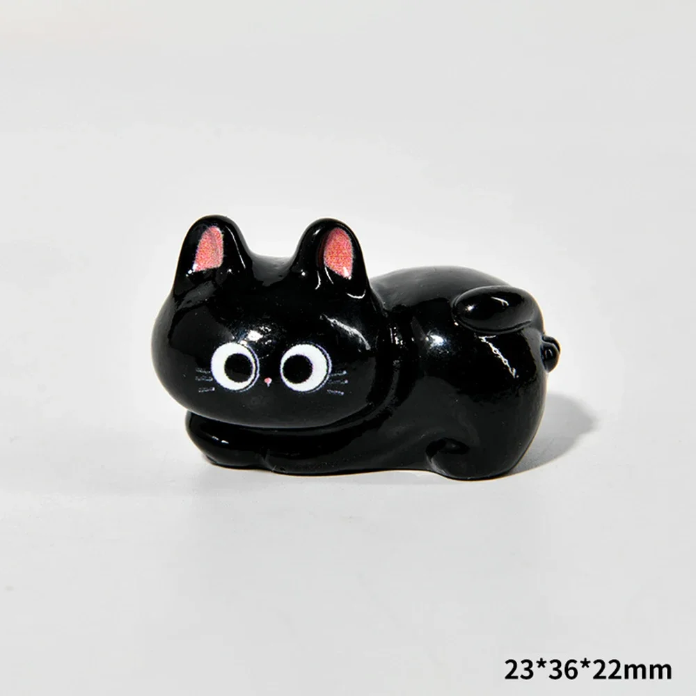 Estatueta de gatos de resina de desenho animado, mini gatinho, ornamentos para casa, criativo, سطح المكتب, carro, montado, #5