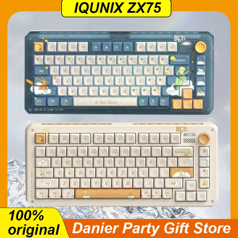 

Iqunix Zx75 Mechanical Keyboard 3 Mode 2.4g/Usb/Bluetooth Wireless Keyboard 81 Key Hotswap Rgb Backlit Gaming Keyboard