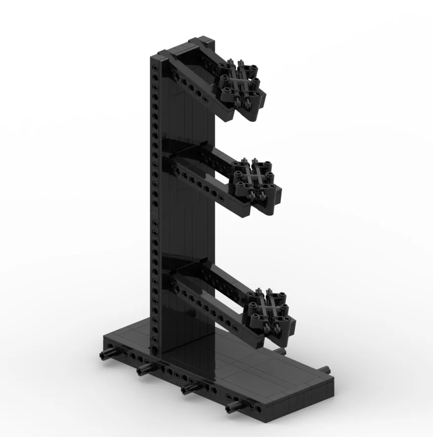 MOC DIY Rennwagen-Ständer Ausstellungsständer Bausteine Zusammengebautes Modell Ornamente Spielzeugbaustein Kompatibel mit Grundplatte 3385 65634 – Detail 10