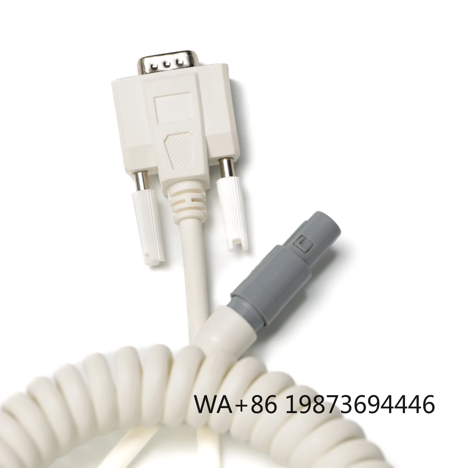 cable-a-ressort-medical-knx-classe-ii-ce-connecteur-adulte-blanc-casse-pour-desinfection-a-l'alcool