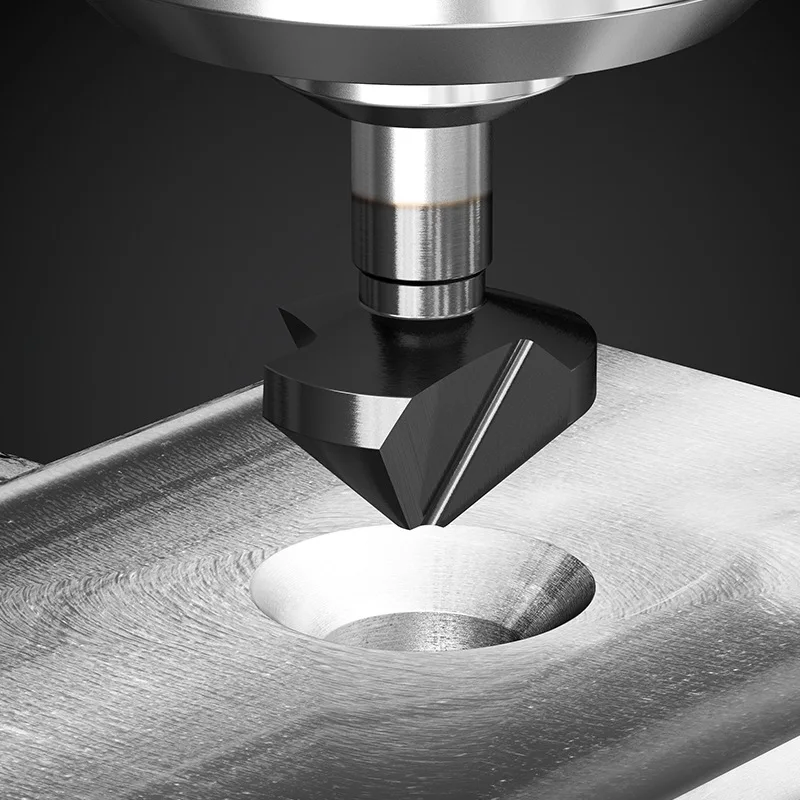 Cobalt containing straight handle 90 degree single blade three blade chamfering knife countersunk countersunk drill