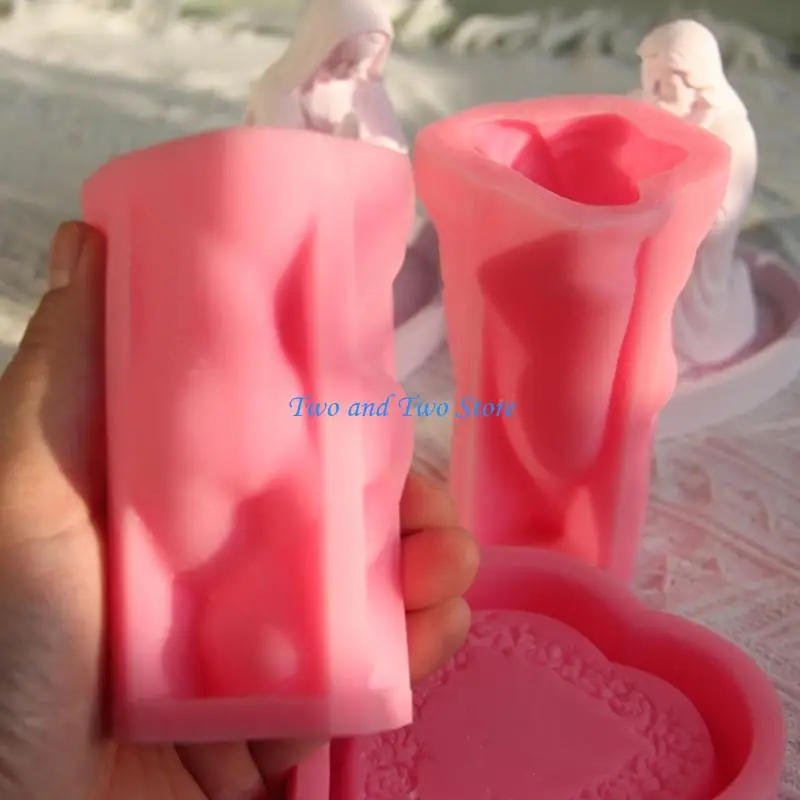 

HX6F 3PCS Multiple Use Silicone Heart Pattern Molds for Jewelry Organizers Crafts