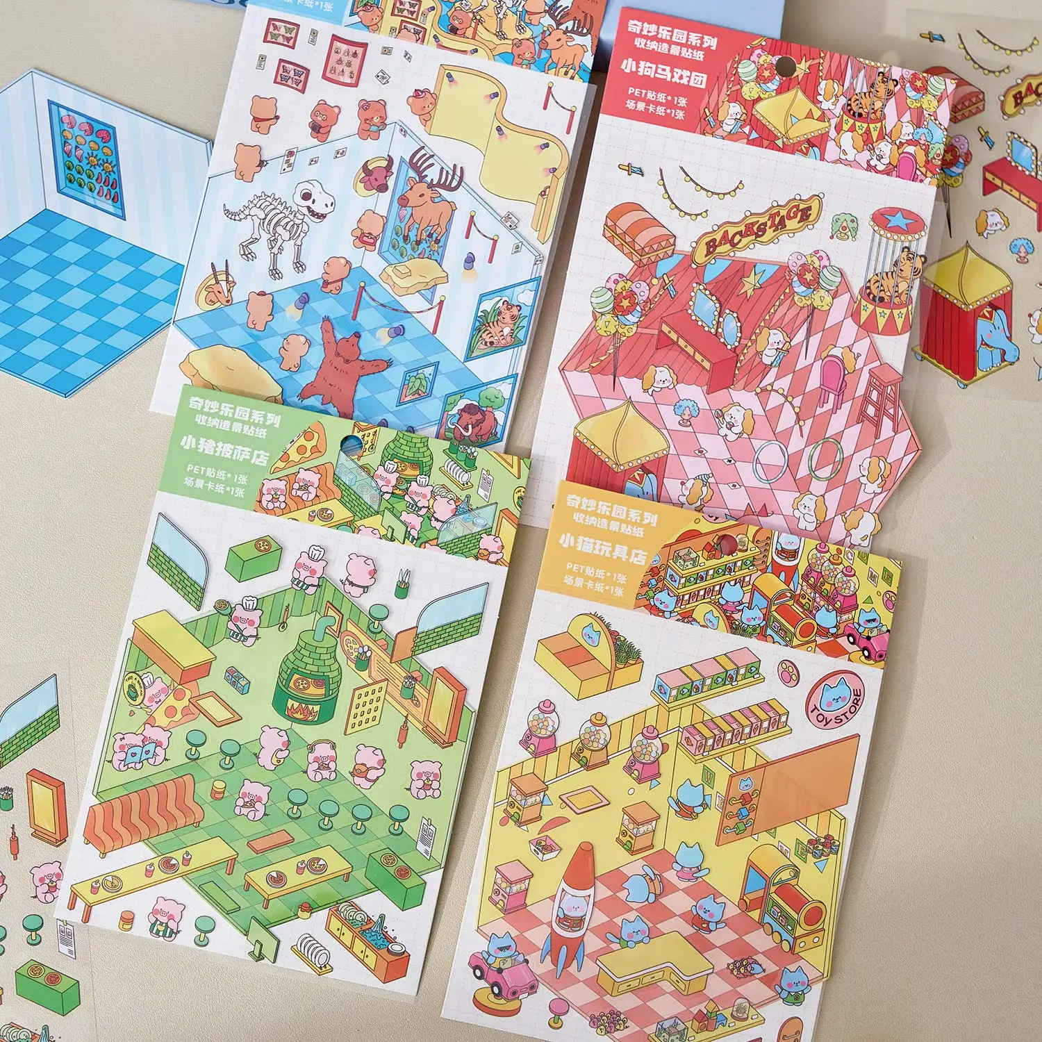 Трехмерные наклейки для ландшафтного дизайна, серия Wonderland, забавные декомпрессионные миниатюрные наклейки ручной работы, декоративные наклейки «сделай сам»