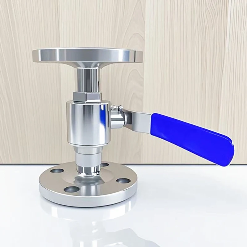 

304 stainless steel sanitary flange ball valve 316 three-piece through valve Q81F two-piece high pressure valve