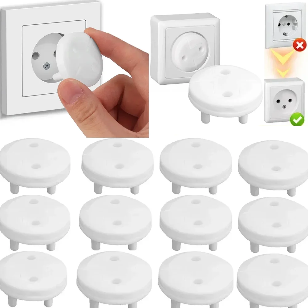 

4/12PCS Electrical Safety Socket Protective Cover Baby Care Safe Guard Protection Children Anti Electric Shock Rotate Protectors