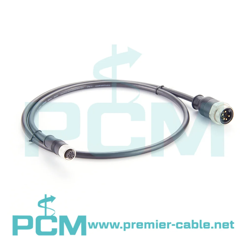 DeviceNet Cordset Cable 7/8'' 5Pin Male to M12 A-Coded 5 Pin Female Minifast Connector 1 Meter